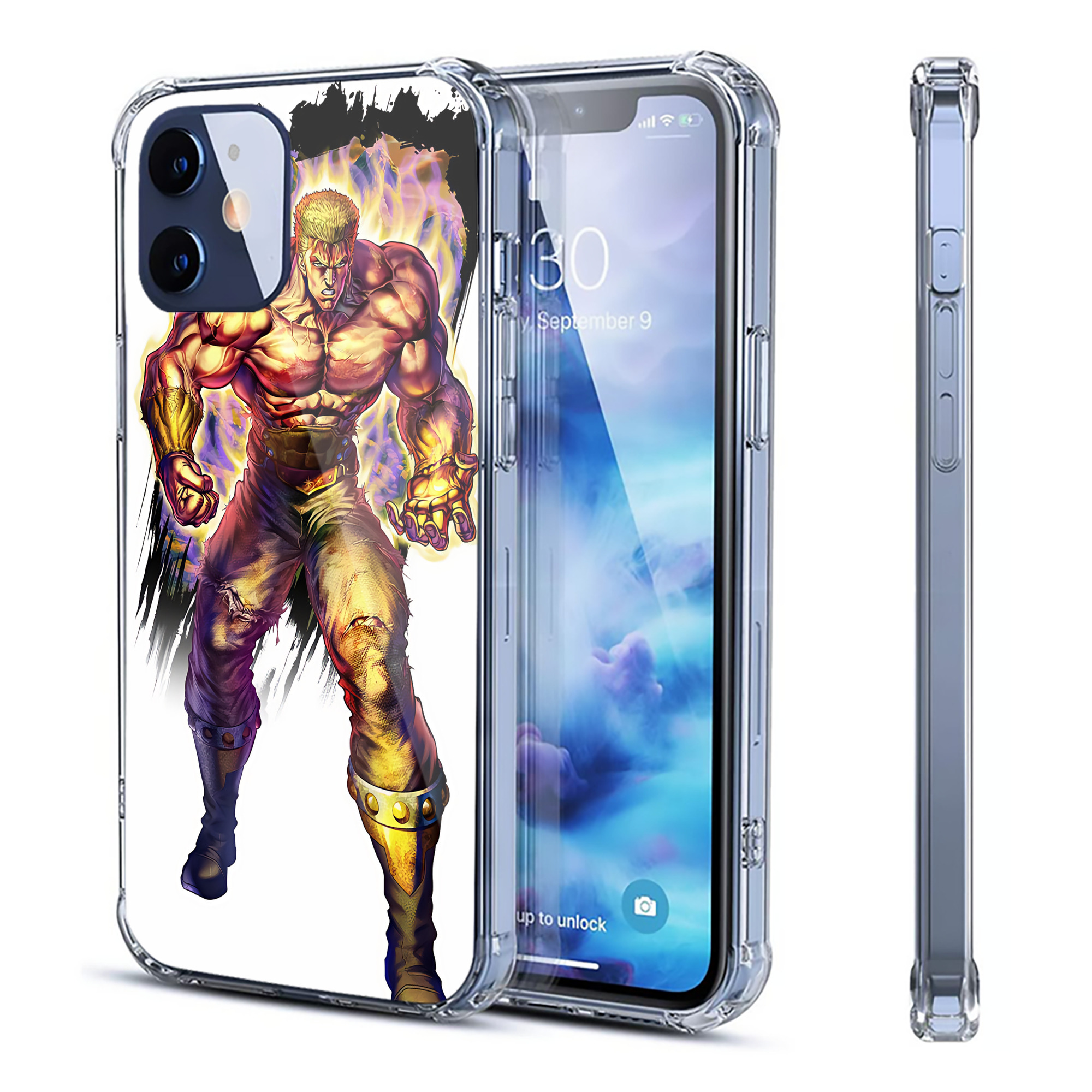 （画像用） 北斗の拳 Fist of the North Star 【iPhone 12シリーズ対応】透明スマホケース（クリアソフトケース）